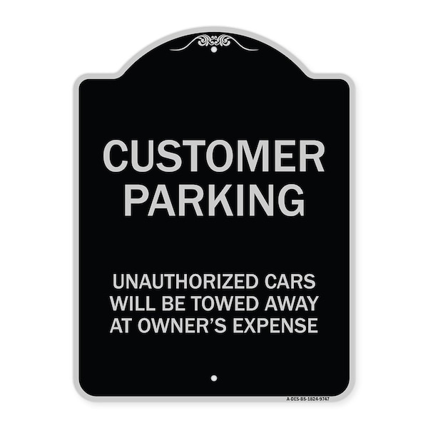 Designer Series-Unauthorized Cars Will Be Towed Away At Owners Expense, 18" L, 24" H, BS-1824-9747